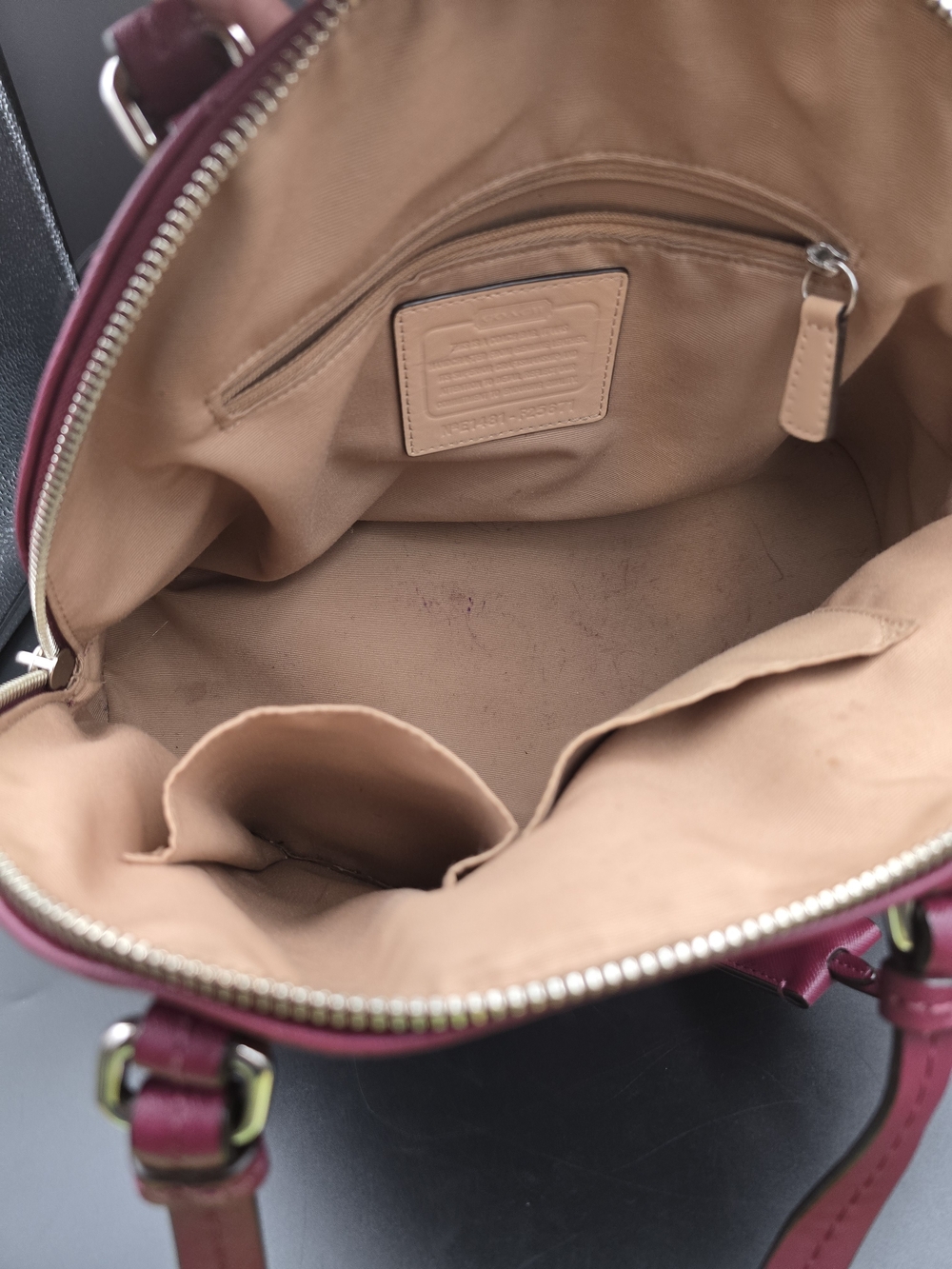 Coach Pink Leather Satchel Bag - Picture 12 of 16